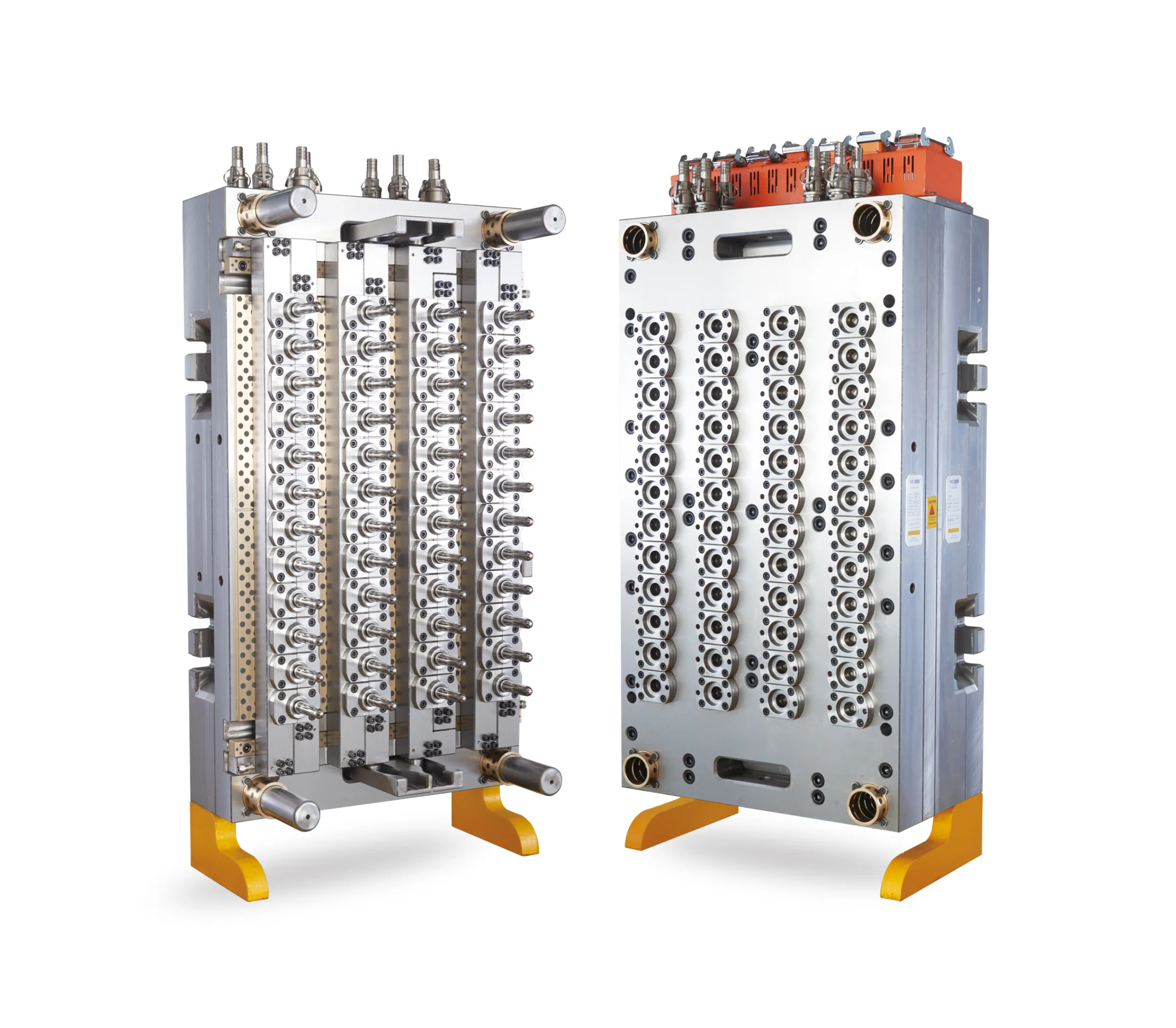 Open 48-cavity PET preform mold configuration